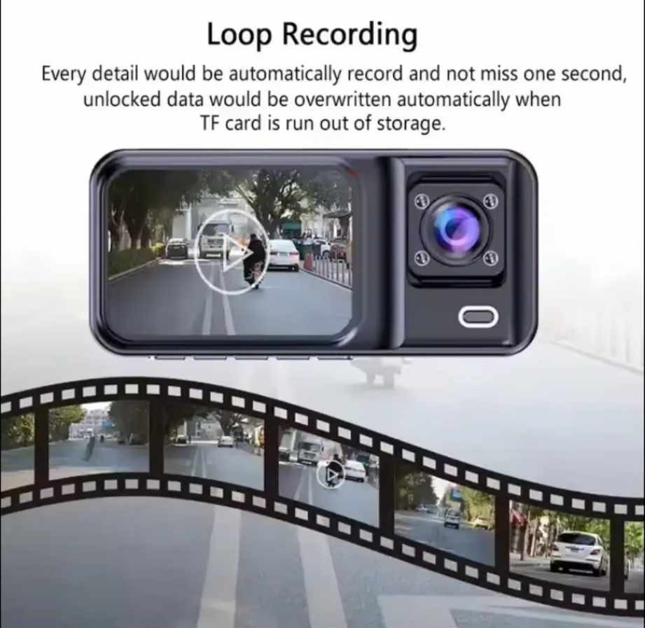 Dashcam 3 EN 1 FULL HD WIFI VIDURE APP