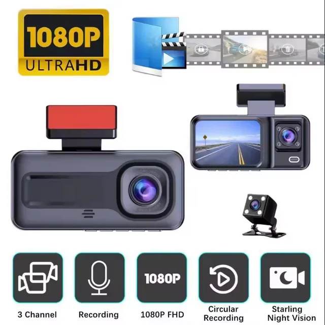 Dashcam 3 EN 1 FULL HD WIFI VIDURE APP