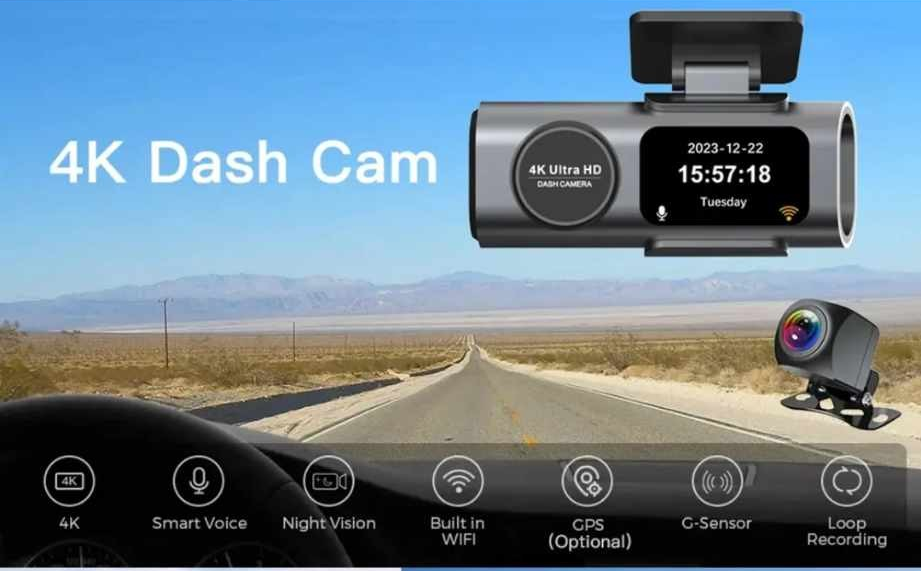 Dashcam ULTRA HD 4K WIFI VIDURE APP