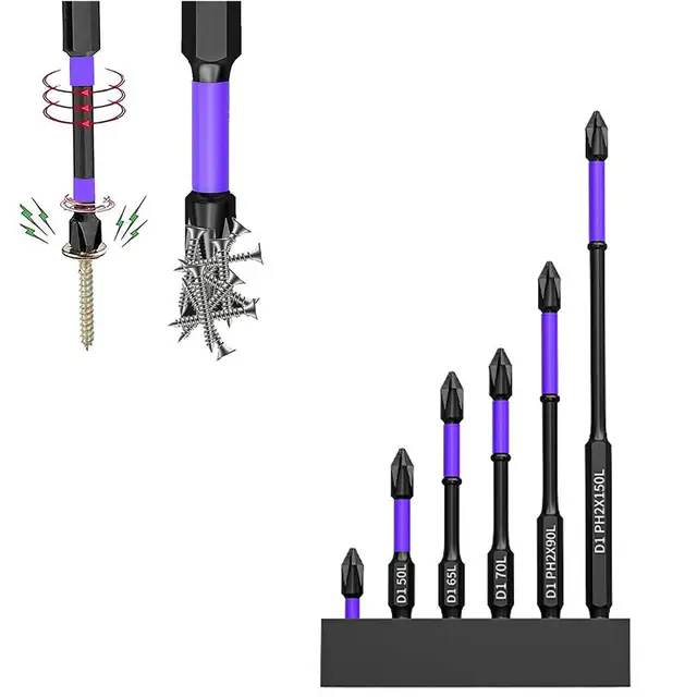 Embouts de vissage (6pcs) Multi tailles et Magnétique